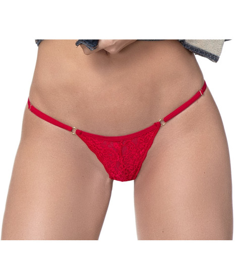 String dentelle rouge - MAL107RED